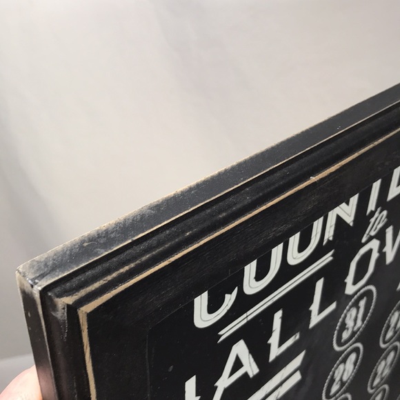 Halloween Wooden Distressed Frame Caulk Countdown Board Calendar W/Caulk - Picture 9 of 10